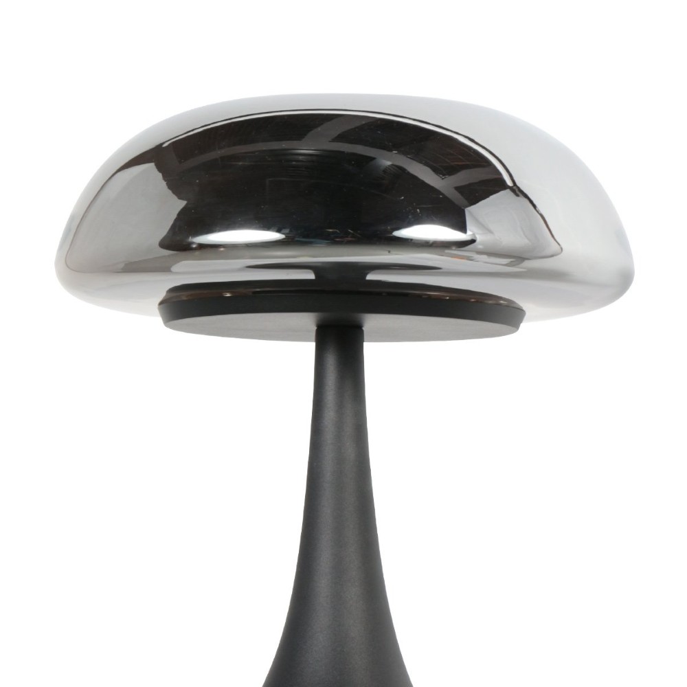 Tischlampe Ancilla Schwarz mit Rauchglas Steinhauer 8712746191943