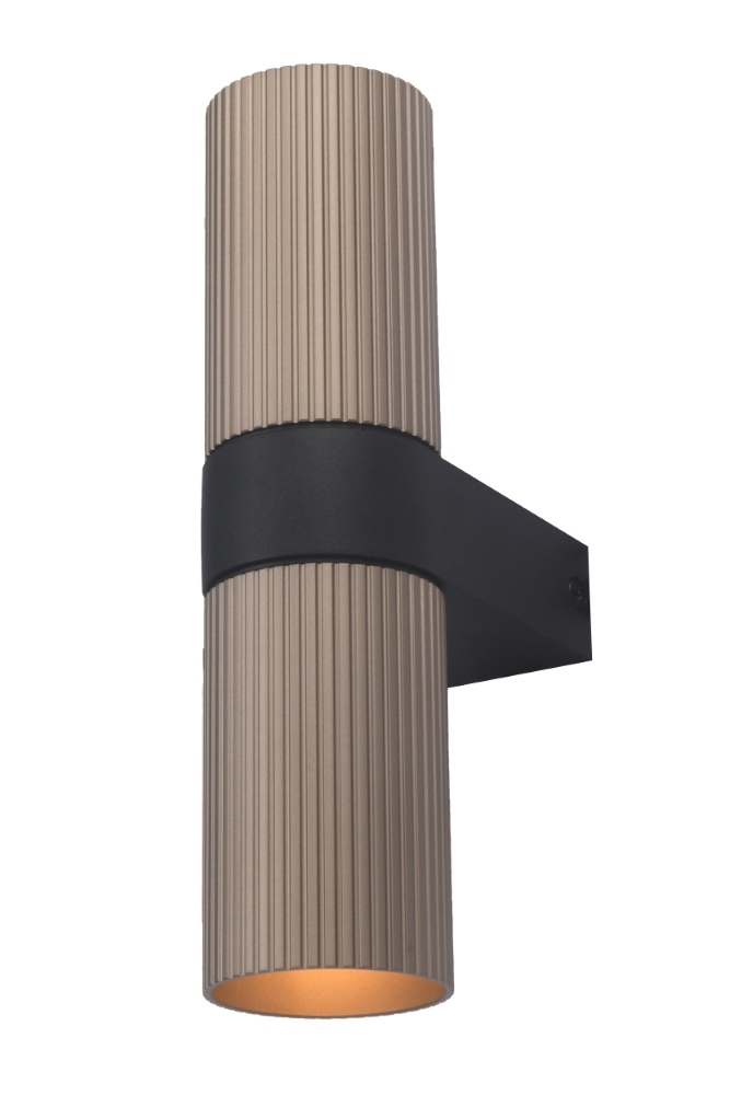 Wand-Spot-Rippen Linea Champagner mit Schwarz