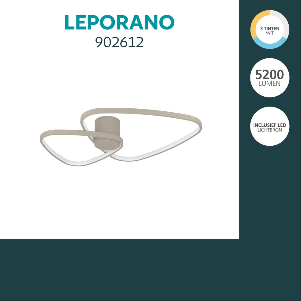 Moderne Deckenlampe Leporano Sandbraun Eglo 9008606391202