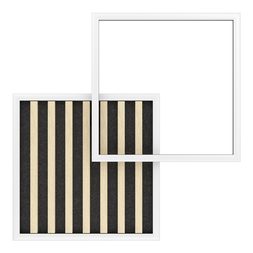 Moderne Deckenlampe Cembrano Schwarz mit Holzquadrat 48,5 x 48,5 cm Eglo 9008606388226