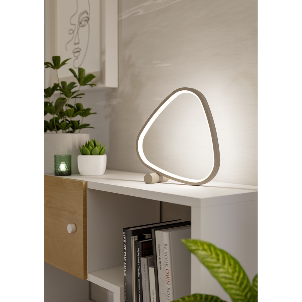 Moderne Tischlampe Leporano Sandbraun Eglo 9008606391219