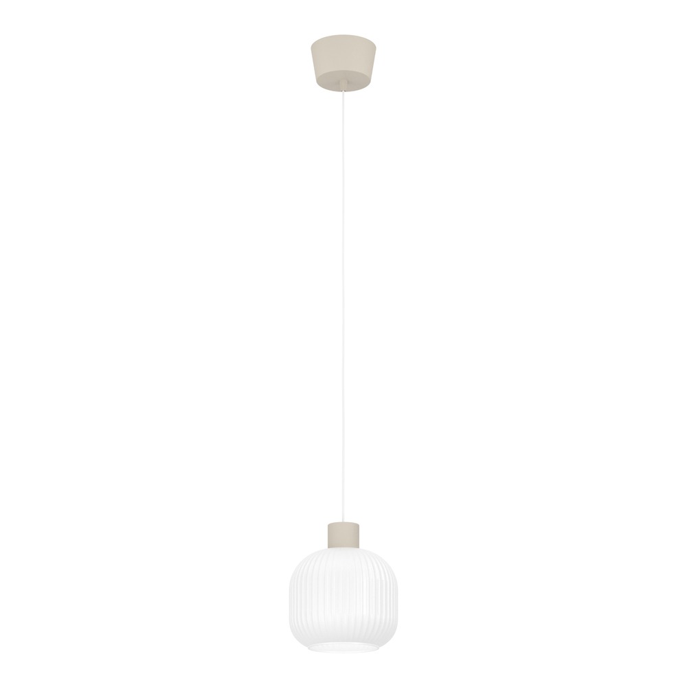 Design-Pendellampe Dasmina Sandbraun mit weißem Ø 20 cm Eglo 9008606406265