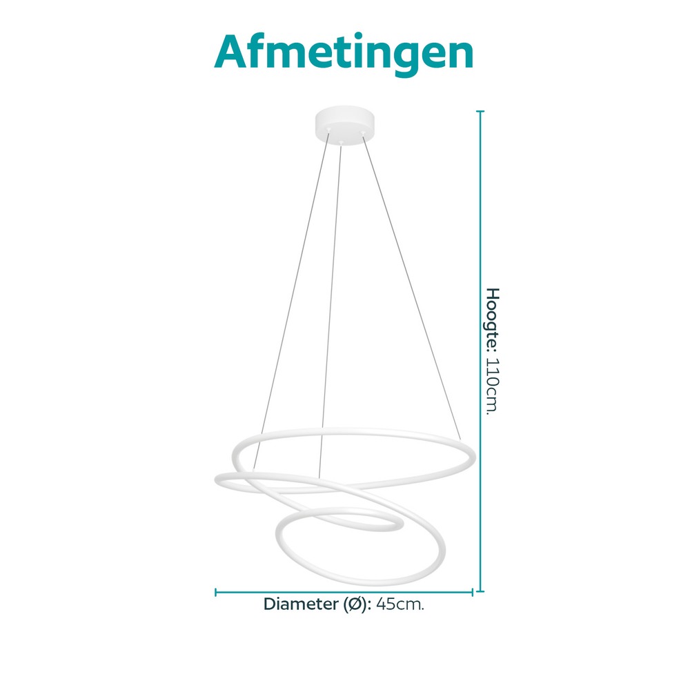 Moderne Pendellampe Racale Ø 58 cm weiß Eglo 9008606391417