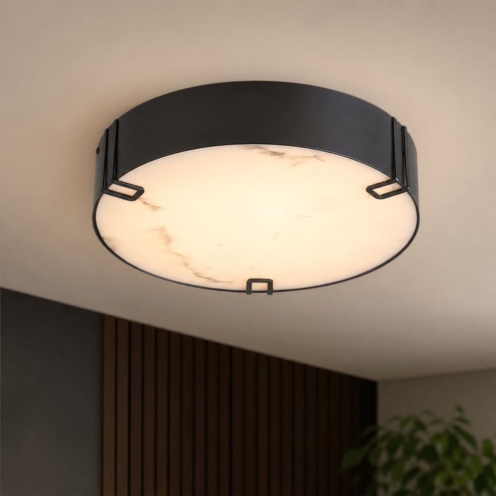 Design-Deckenlicht Marmo schwarze Ø 35 cm Searchlight 5,05342E+12