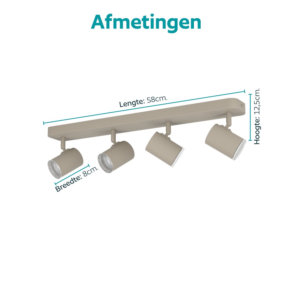 Flächenmontierte Spot-4-Scheinwerfer Consuma 1 Sandbraun Eglo 9008606397303
