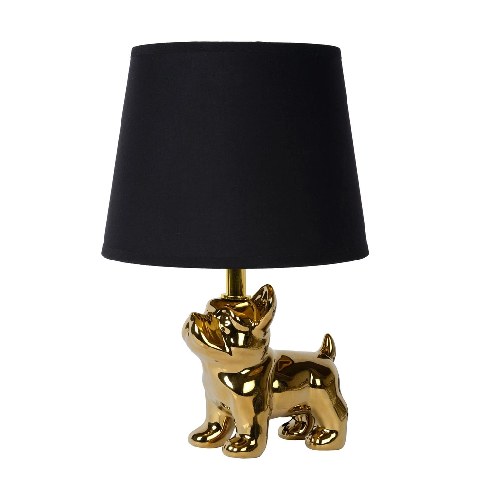 Tischlampe Extravaganza Sir Winston Hundegold mit Schwarz