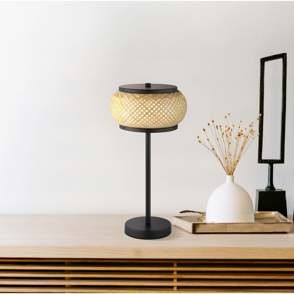 Tischlampe Bambora mit Bambus Globo 9007371572861