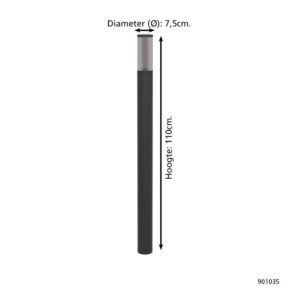 Design-Stehlampe Salle schwarz 110cm Eglo 9008606298099
