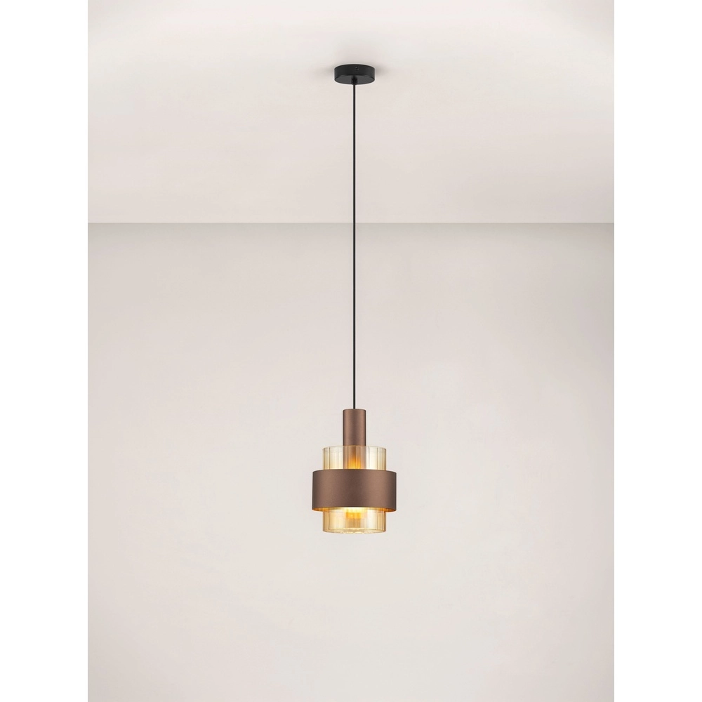 Moderne Pendellampe Serena Kaffeebraun Ø 18,5 cm Lyora 5212063501133