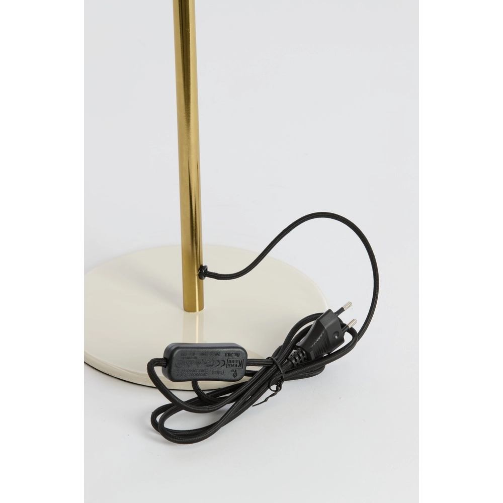 Tischlampe Surin Ø 26cm – Glanzcreme mit Gold Light & Living 8717807740979