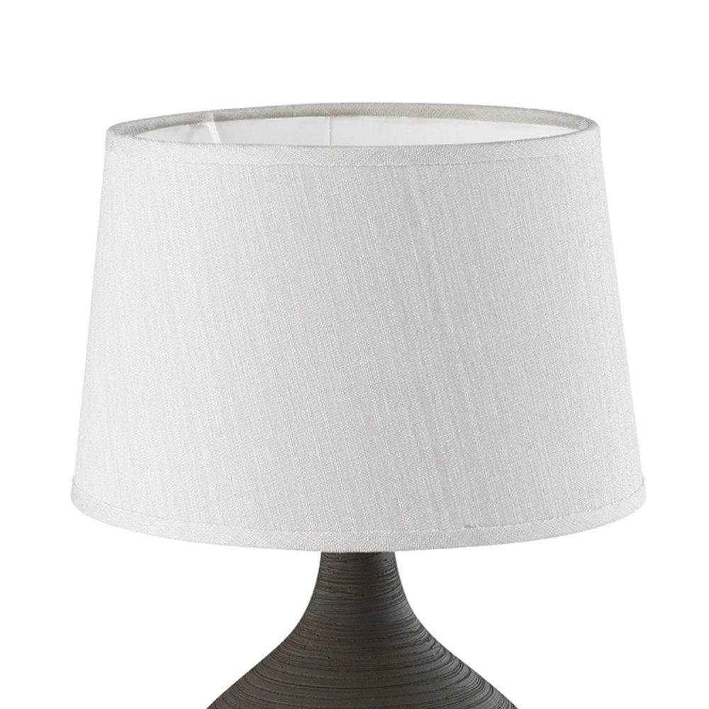 Tischlampe Martin 29 cm Erde braun mit weiß Trio 4017807346268