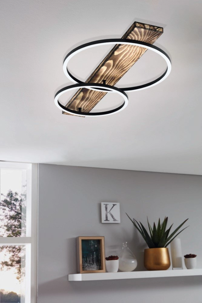 LED-Deckenlampe Boyal mit Holz Eglo 9002759994082