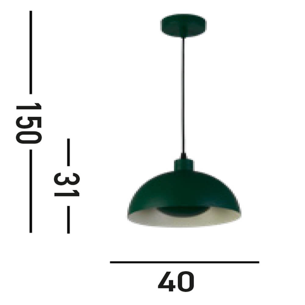 Grüne Pendelleuchte Mars Schirm 31cm hoch Searchlight 5053423274300