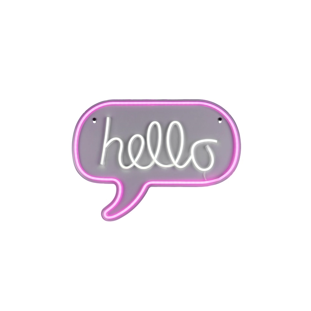 Neon-Wandleuchte Hello rosa Trio 4017807657463
