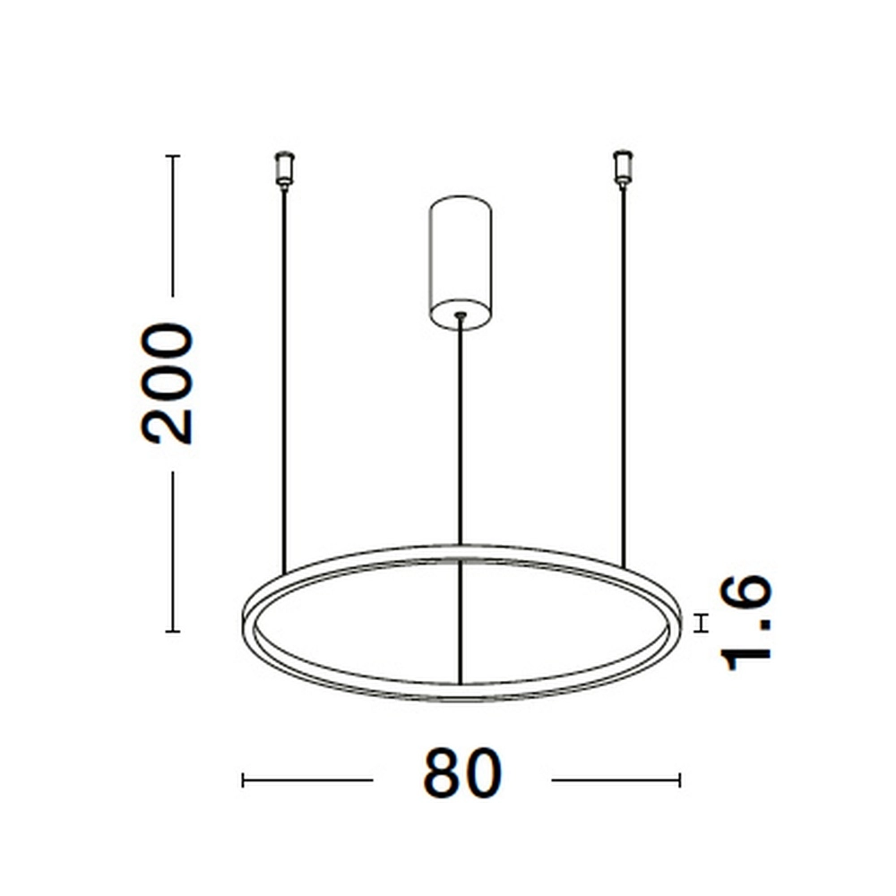 Runde Pendelleuchte Tarquin schwarz Ø 80cm Lyora 5212017438300