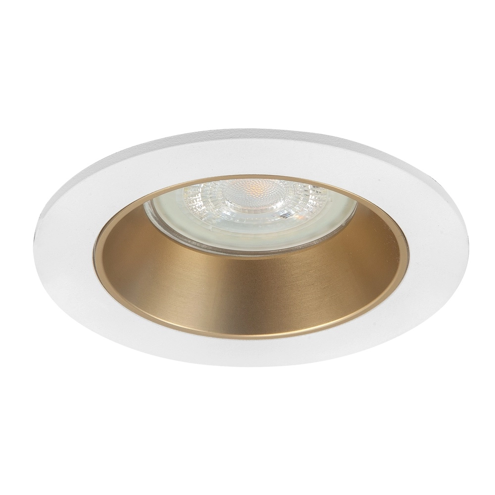 Design-Spot Downlights weiß mit gold Ø 9,4cm