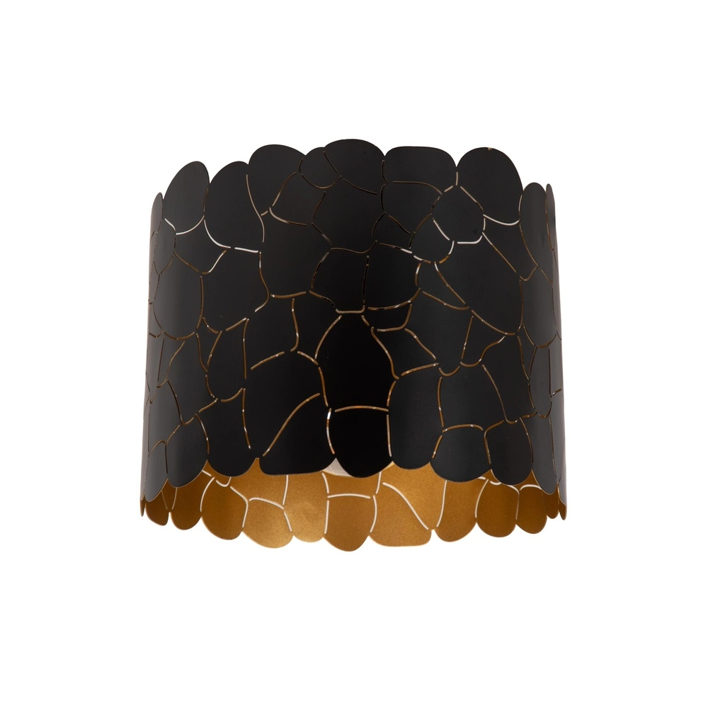 Deckenlampe Almelo schwarz mit Gold innen Ø 25,5 cm
