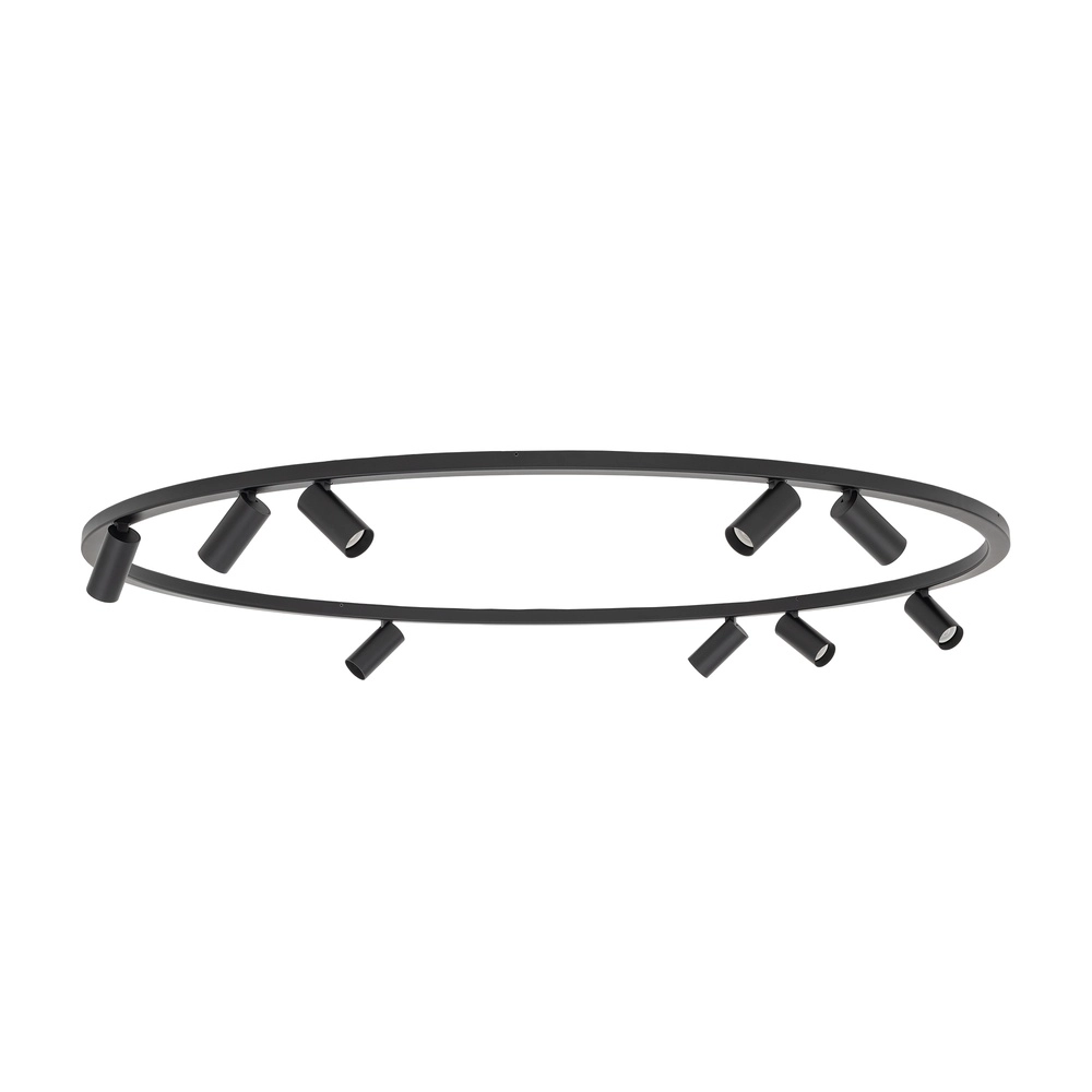 Kreisförmige, oberflächenmontierte Scheinwerfer Fourty 9x GU10 – schwarz Lyora 5903139119504