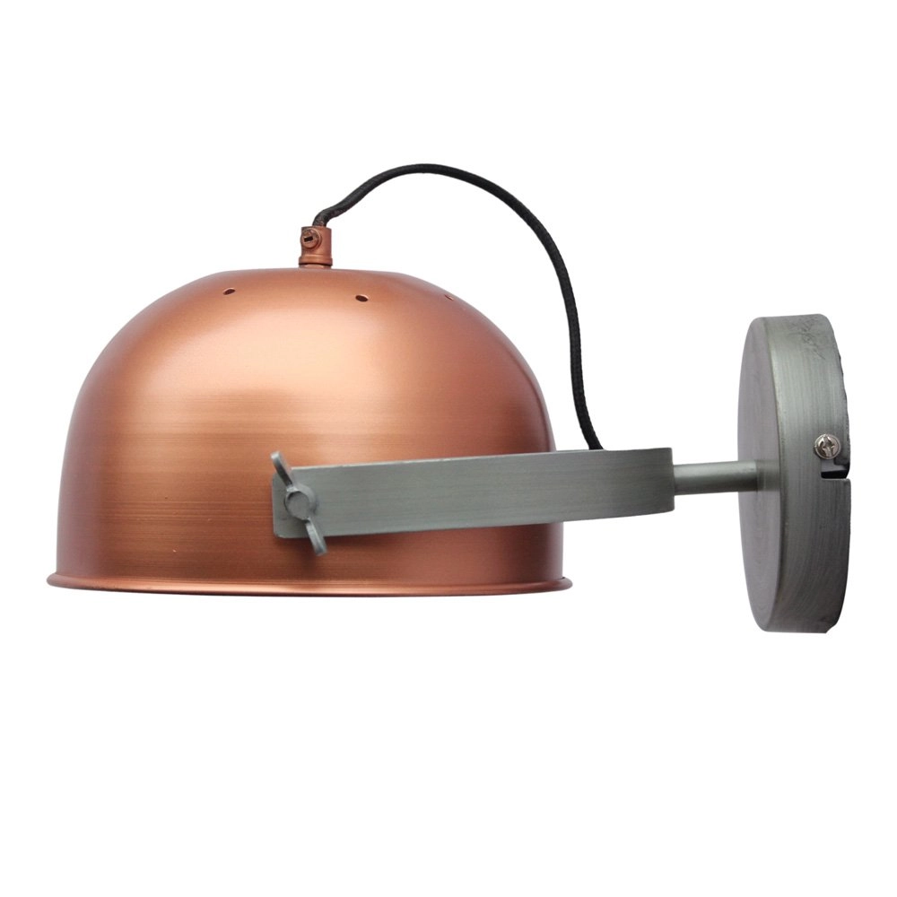 Wandlampe Retro 22cm Kupfer mit Grau Urban Interiors 8718868314888