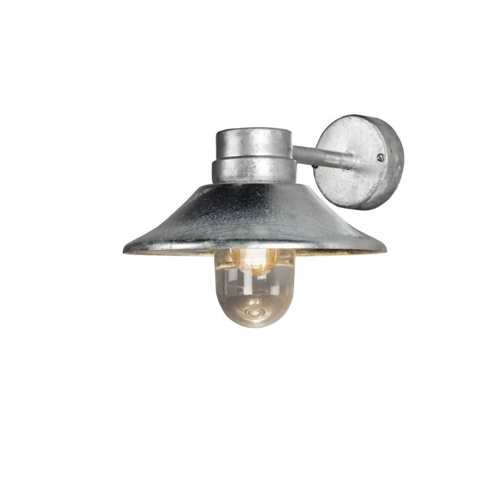 Ländliche Wandlampe Vega gebürstetes Metall