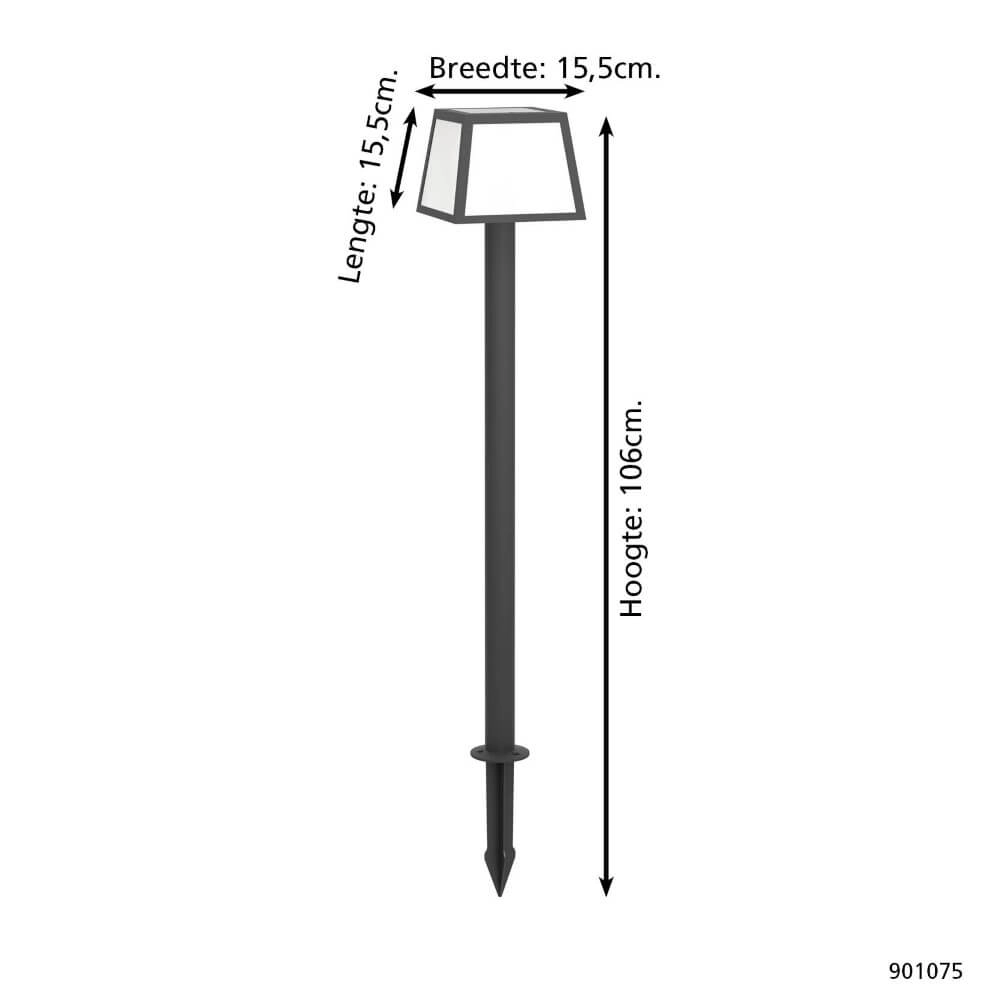 Solar-Stehlampe Altilia schwarz 106cm Eglo 9008606298020