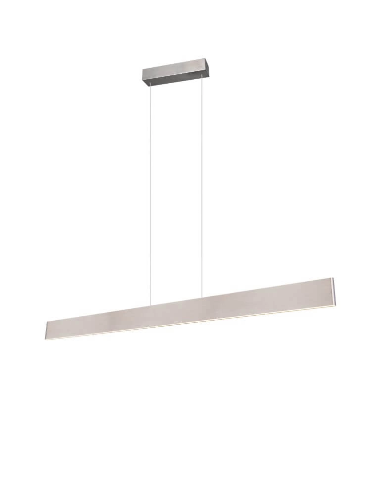 LED-Büro-Hängelampe Galway 150 cm – Edelstahl
