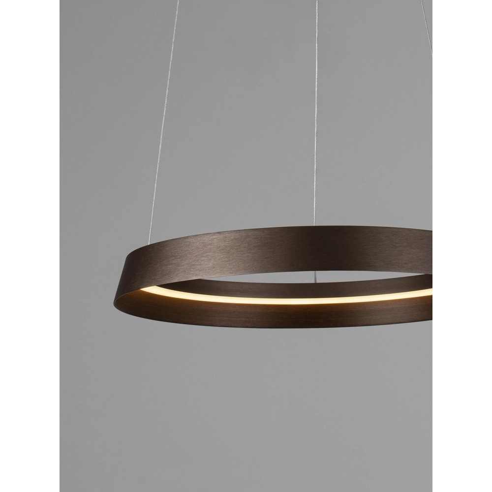 Design-Pendelleuchte Ormi Ø 45cm kaffeebraun Lyora 5212017470379