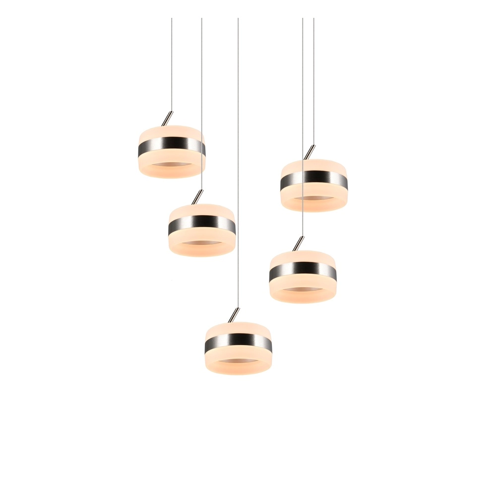 Design-Pendelleuchte Dios nickel 5-flammig Trio 4017807657685