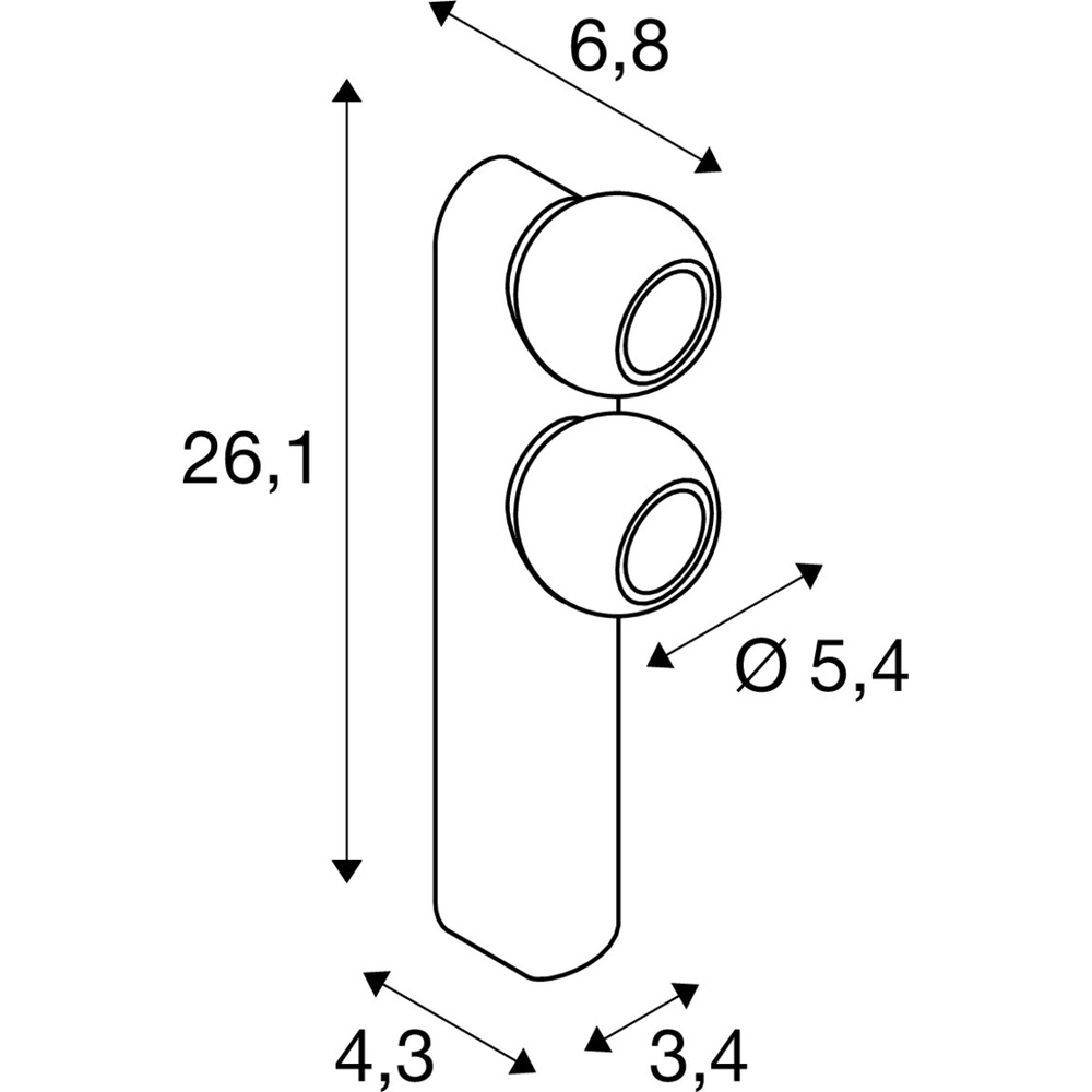 Deckenlampe Dysko weiß mit schwarzem Doppel SLV 4024163317177