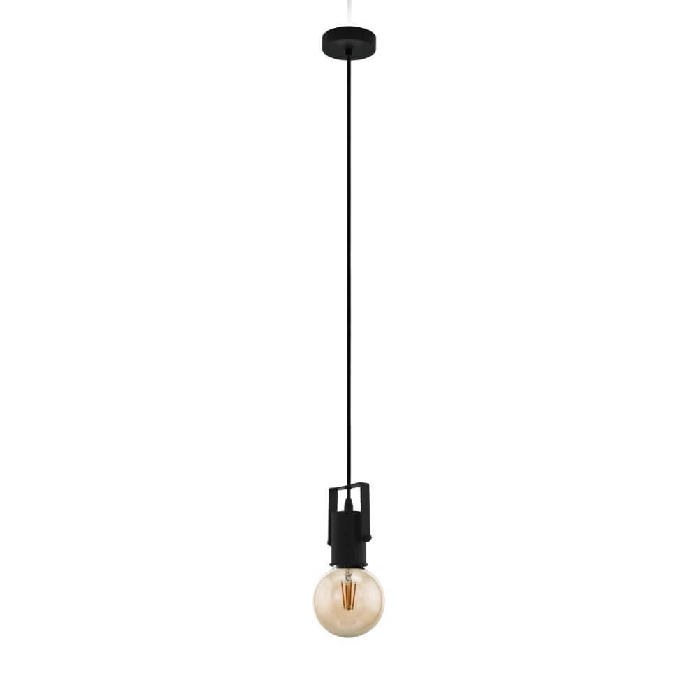 Schwarze ländliche Hängelampe Calari Eglo 9002759310738