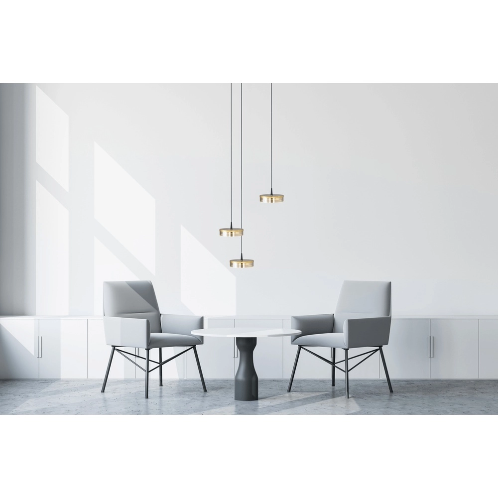 3-Licht Pendellampe Imperia Ø 35cm schwarz mit Gold Masterlight 8718121348186