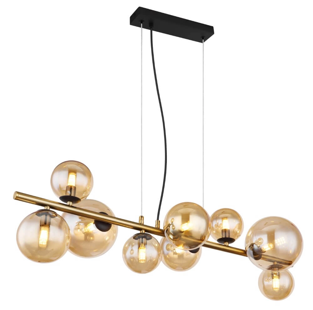 Hängelampe Riha schwarz mit gold