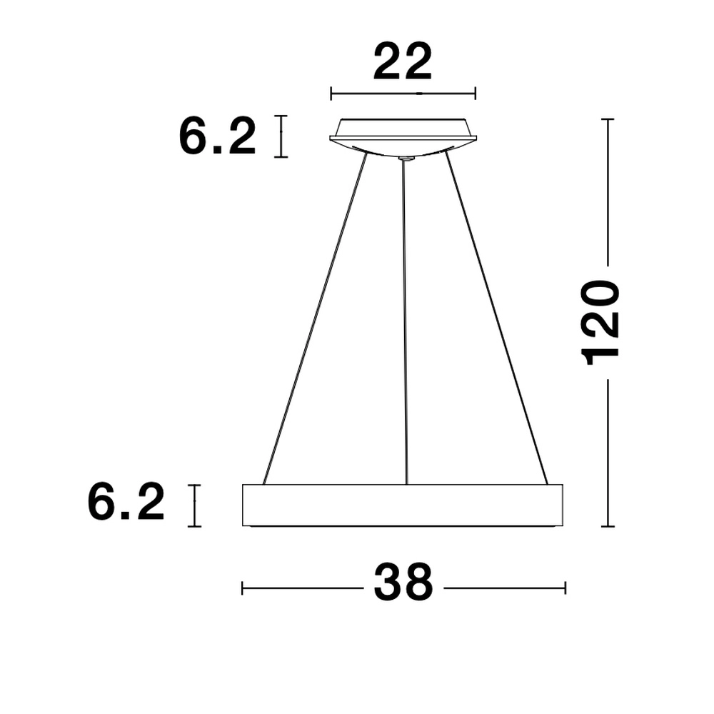 Pendelleuchte Rando Thin kaffeebraun Ø 38cm Lyora 5212017420176