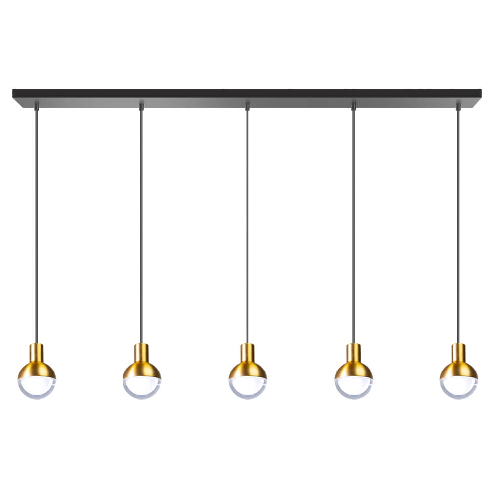 Schwarzgoldene Hängelampe Drop