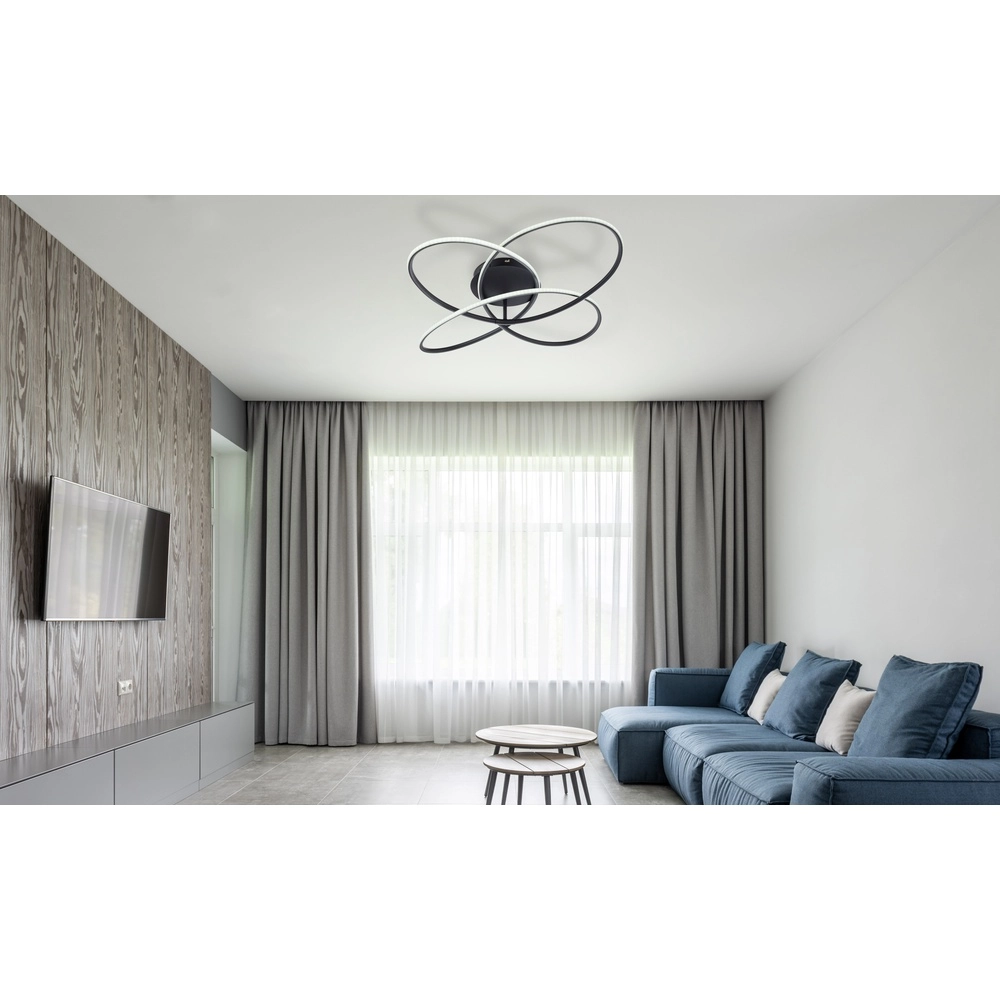 Design-Deckenlampe Panda schwarz Ø 80 cm Globo 9007371409433
