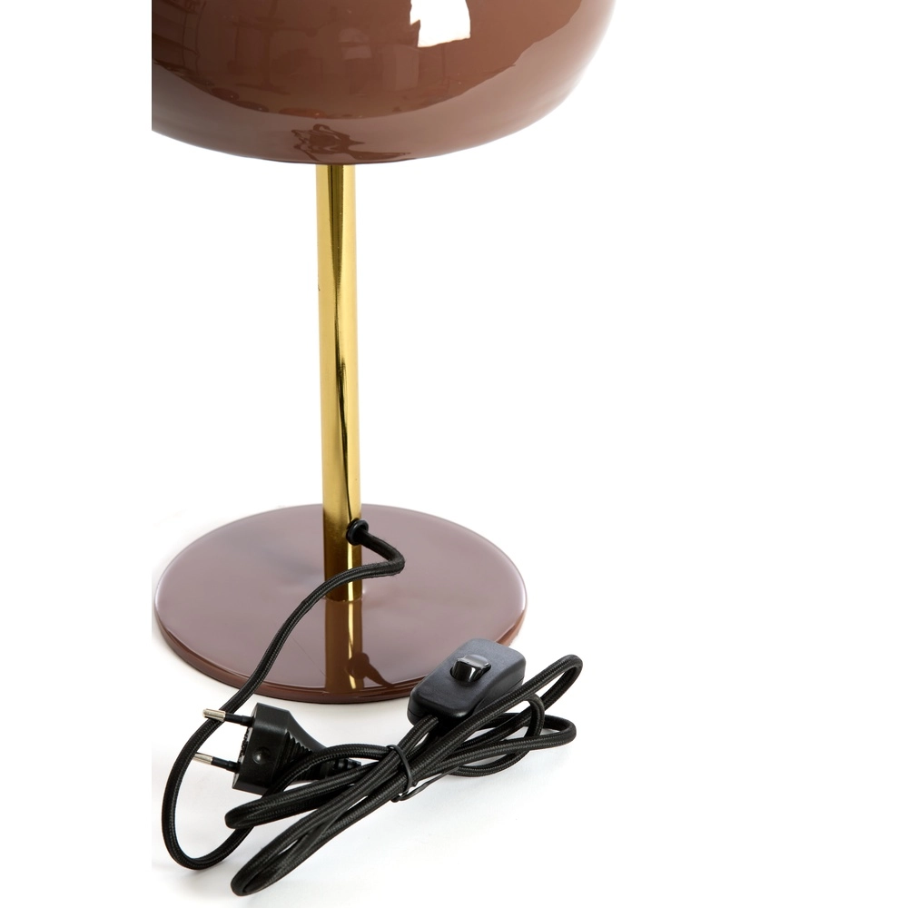 Tischlampe Surin Ø 22 cm – glänzend dunkelbraun mit Gold Light & Living 8717807740931