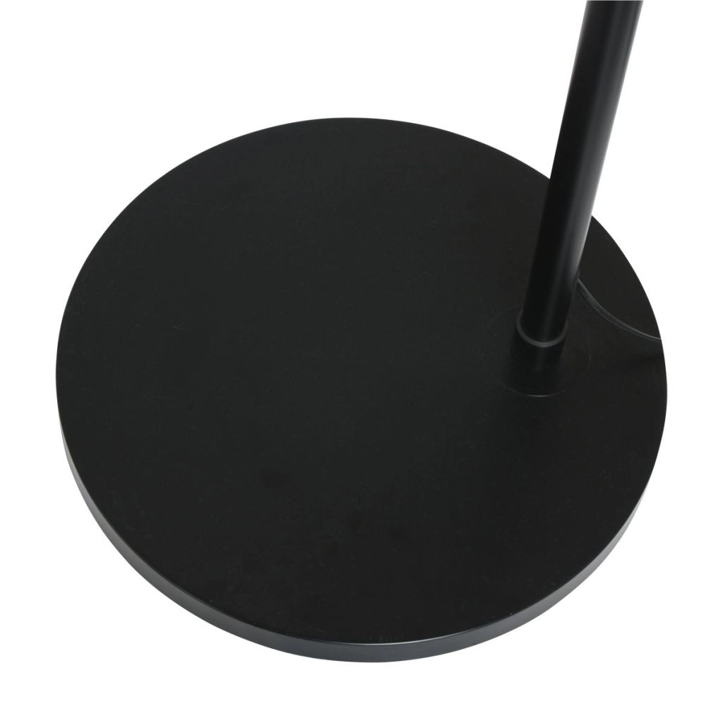 Schwarze Bogenlampe Nox Light mit Bambusschatten Ø60 cm Steinhauer 8712746183559