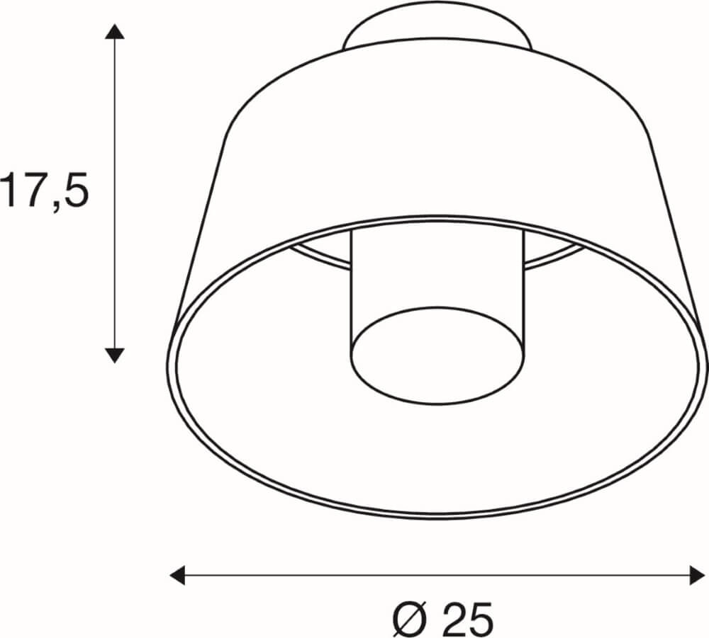 Veranda-Deckenlampe Photoni rostbraun - Ø 25cm SLV 4024163280990