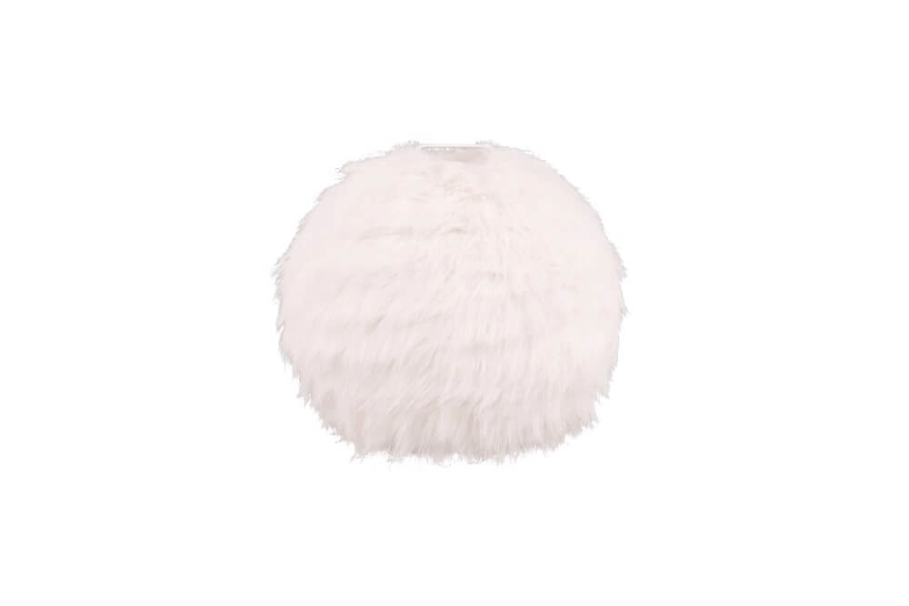 Tischlampe aus Stoff Furry creme Ø 30cm Trio 4017807600131