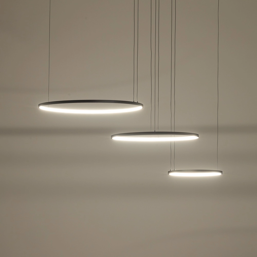 Design-Pendellampe Circolo Led 3 schwarze Ringe Lyora 5903139116480
