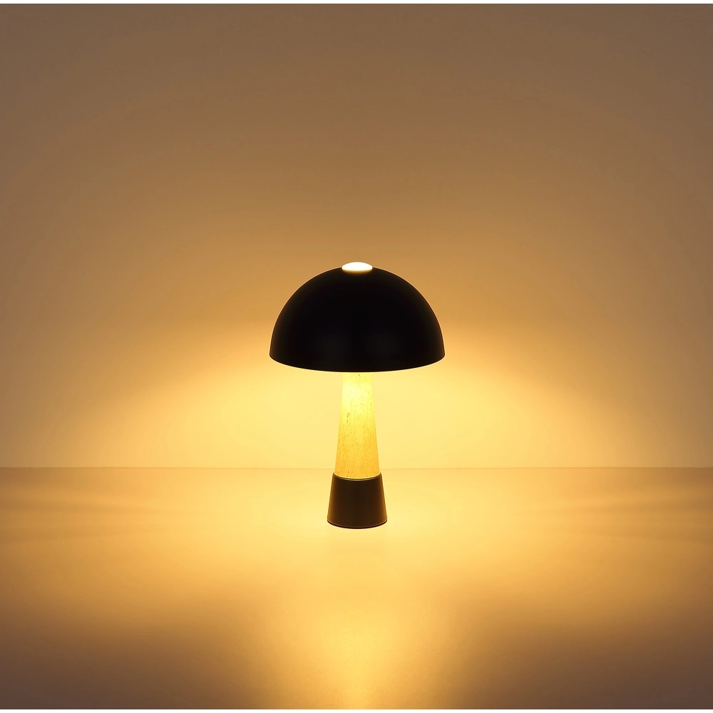 Einzigartige Tischlampe Paulin Ø 25 cm schwarz Globo 9007371573059