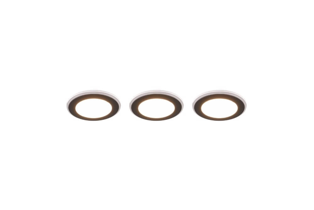 Schwarze Einbaustrahler Argus 3er-Set Trio 4017807574517