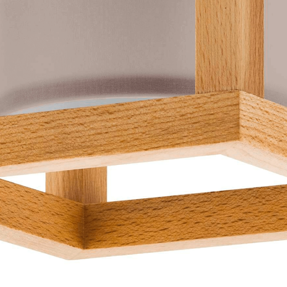 Deckenleuchte aus Holz Granados mit grauer Kapuze Stars of Light 9008606240180