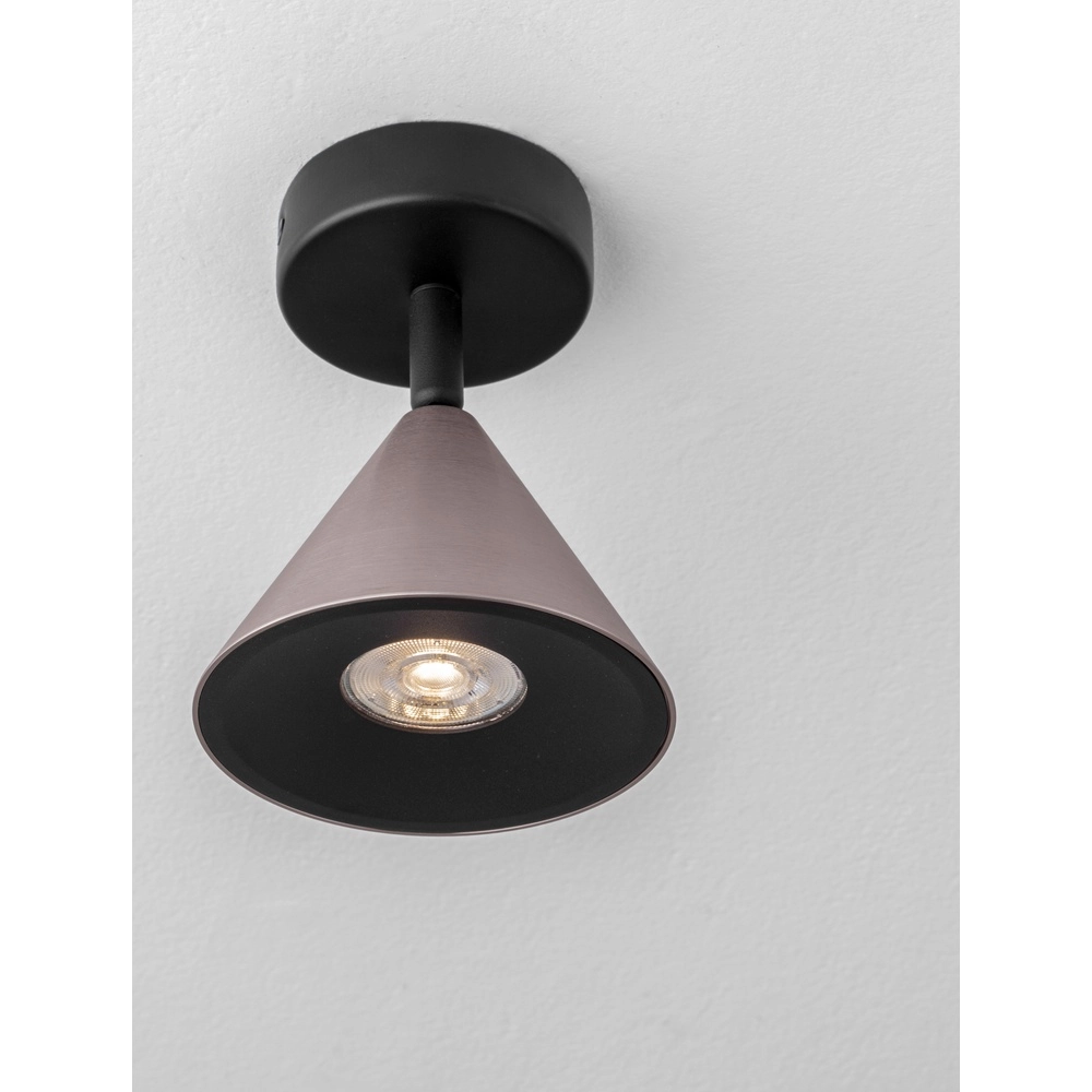 Deckenlampe Conico schwarz mit kaffeebraun Lyora 5212017475367