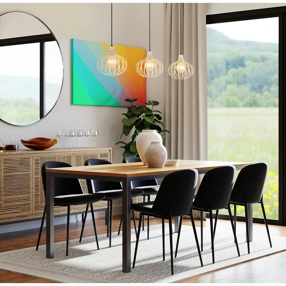 Design-Pendellampe Mateo 3-Licht Creme Globo 9007371519880