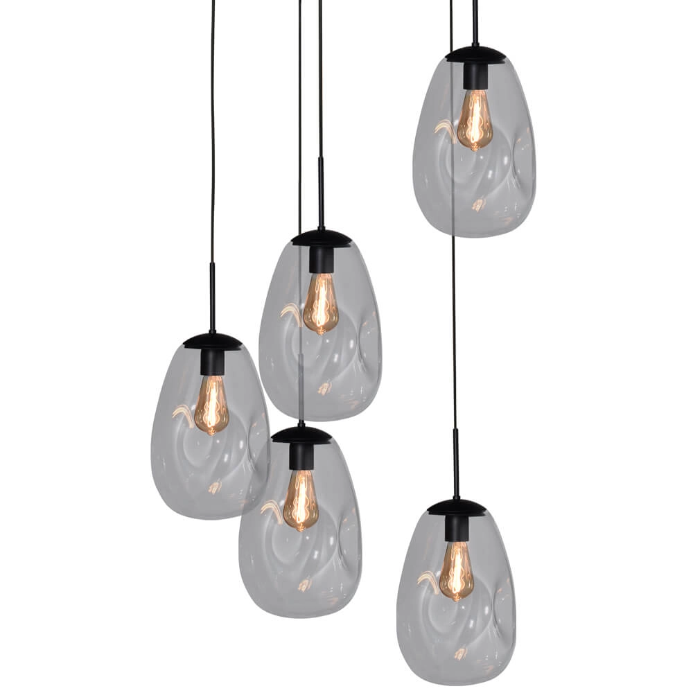 Vide-Hängelampe Lava 5x Klarglas Ø 22,5cm Masterlight 8718121286501