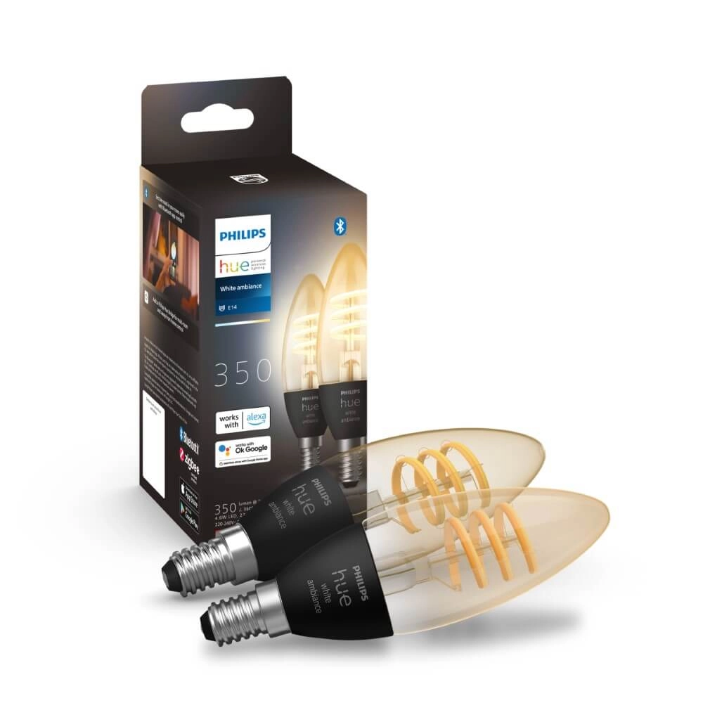 Hue - E14 - 4,6W - White Ambiance 2er-Set Philips 8719514411869