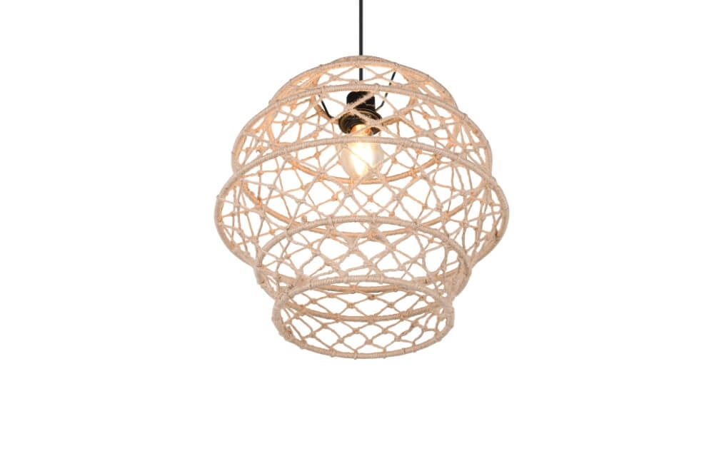 Rattan Pendelleuchte Hive Ø 38,5cm Trio 4017807637205