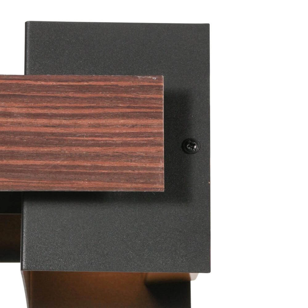 Wandleuchte Muro schwarz mit Holz M Steinhauer 8712746177756