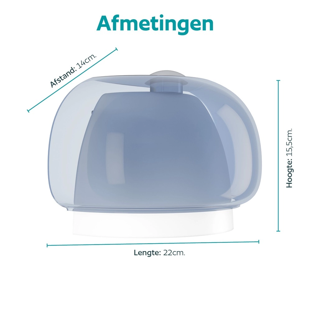 Design-Wandlampe Belomontejo Chrom mit Blau